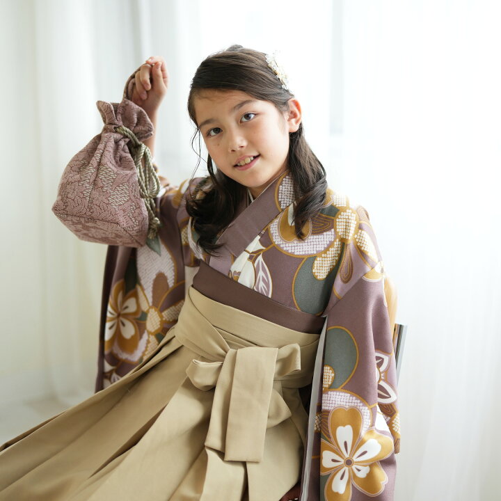 楽天市場】【ひよこ商店 ハーフ成人式 袴 3点セット 10歳 女の子 