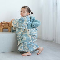 【utatane×注染工房 kids 日本製小幅生地使用 子供浴衣3点セット 女の子 】特選注染 本染め にじみ 手染…