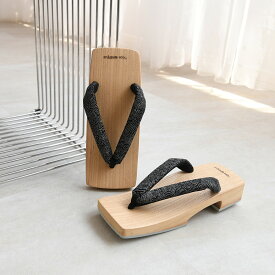 【ニコアンティーク 高級桐下駄 青海波 メンズ Mサイズ 右近 白木】男性 男下駄 24〜25.5cm 単品 国産 日本製 徳島の下駄職人さんと滋賀の鼻緒職人さんの手仕事 フリーサイズ 粋 昭和レトロ