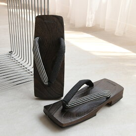 【utatane 高級桐下駄 ヒッコリーデニム鼻緒 メンズ LLサイズ 右近 焼】男性 男下駄 25.5〜27.0cm 単品 国産 日本製 徳島の下駄職人さんと滋賀の鼻緒職人さんの手仕事 デニム生地 希少 こげ茶 黒 桐 桐下駄 浴衣 着物 和装小物 レトロ 粋 昭和レトロ