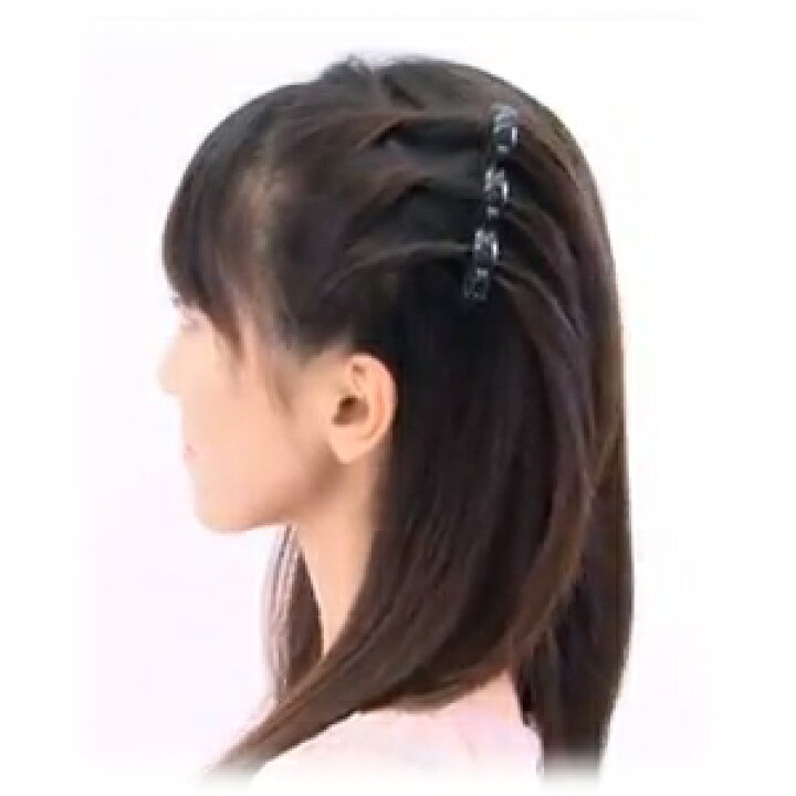 楽天市場 ヘアアレンジ グッズ 簡単にカワイイねじりヘアができちゃう ノーブル フルリフアリ サイドねじりクリップ 1個入 簡単 かわいい メール便可 おうちでキレイ