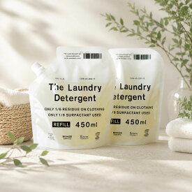 THE 洗濯洗剤 The Laundry Detergent Think Nature 詰替用 450ml 2個セット 送料無料 [詰替えパック450g つめかえ用 洗濯用洗剤 おしゃれ着洗い 中性洗剤 柔軟剤不要 エコ洗剤 部屋干し 赤ちゃん用 ベビー用]