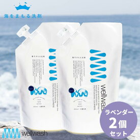 海をまもる洗剤 洗濯洗剤 600ml 詰め替え ラベンダー 2個セット 海を守る洗剤 [肌に優しい 液体洗剤 おしゃれ着洗い 中性洗剤 柔軟剤不要 エコ洗剤 部屋干し 赤ちゃん用 ベビー用 デリケート用 環境に優しい 節水 節電 時短 日本製]