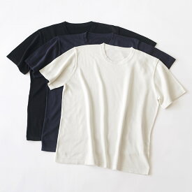 【UTO ユニセックス シルク】 ふわふわ ウォッシャブル シルク 100% クルーネック Tシャツ ユニセックス 全6色 最高級 日本製