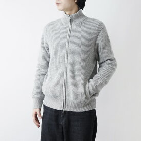 【UTO メンズ】片畦編み ジップアップ ジャケット カラー 8色 最高級カシミア カシミヤ100% 日本製