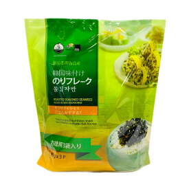 韓国味付けのりフレーク 80g x 3袋 イェマッ食品 ごはん おかず 伝統 ビビンバ Seaweed 味付け 甘口 ジッパー付き袋