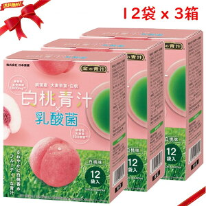 白桃青汁x乳酸菌 12袋 3箱セット