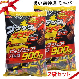 ブラックサンダー チョコレート ビッグシェアパック 黒い雷神達 ミニバー 有楽製菓 900g x 2袋セット