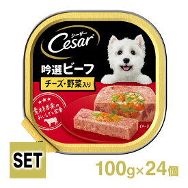 Cesar シーザートレイ 吟撰ビーフ・チーズ・野菜入り 1ケース （100g×24個）