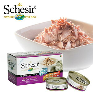 シシア 猫 Schesir キャットフード ツナ&ビーフフィレ ゼリータイプ マルチパック 50g×6P 【ウェットフード・猫缶/成猫用(アダルト)】【Schesir/シシア/AGRAS Delic】【旧 シシア チキン&ビーフ