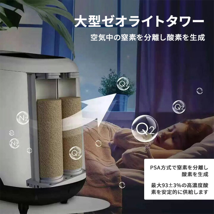 楽天市場】酸素発生器 酸素圧縮器 家庭用 静音 日本語説明書 高濃度 
