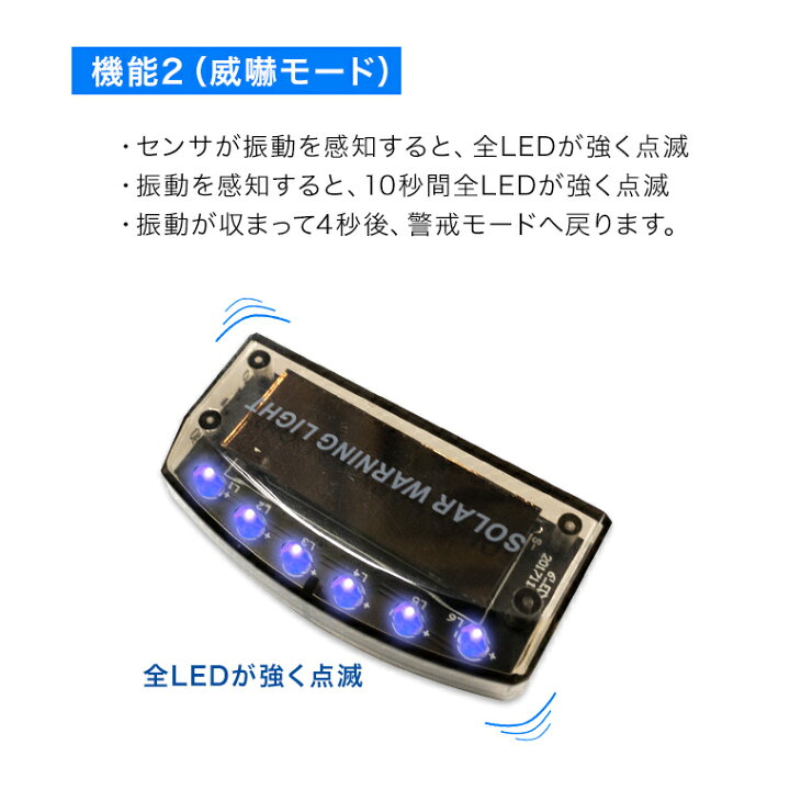 楽天市場 車 セキュリティ ライト 青色 Led シグナル 防犯 警報 Led サイン カーセキュリティ 配線不要 Led6灯 青色 点滅 ソーラー充電 太陽充電 ソーラー 充電式 自動点灯 自動消灯 充電 電光ホーム 楽天市場 車 セキュリティ ライト 青色 Led シグナル 防犯 警報 Led サイン カーセキュリティ 配線不要 Led6灯 青色 点滅 ソーラー充電 太陽充電 ソーラー 充電式 自動点灯 自動消灯 充電 電光ホーム
