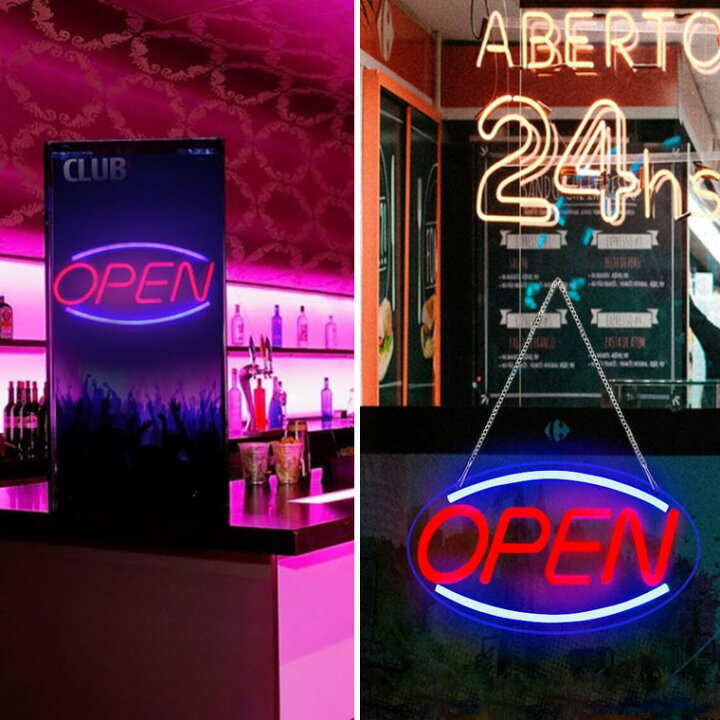楽天市場】LED看板 open ネオン 看板 ネオンサイン USB電源 ネオン管 