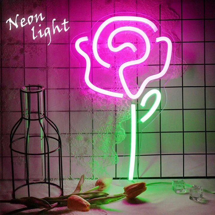 楽天市場 Led ネオンサイン バラ 薔薇 Usb電源 ネオンライト ネオン管 インテリア ライト アメリカン雑貨 間接照明 おしゃれ かわいい グッズ カフェ 結婚式 クリスマス 装飾 飾り付け 壁掛け 電光ホーム