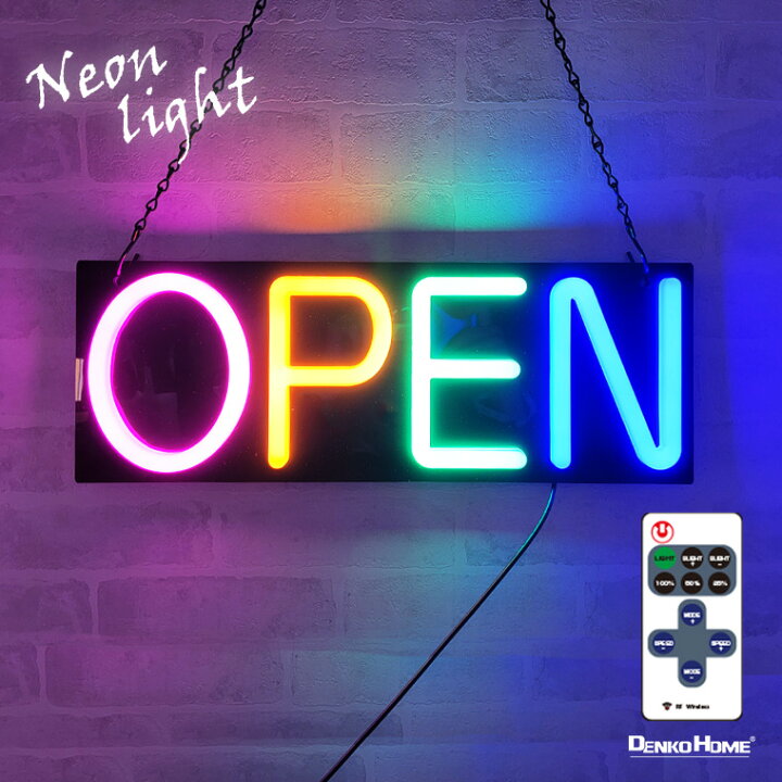 楽天市場】LED ネオン看板 ネオンサイン OPEN オープン 置き/吊り下げ 