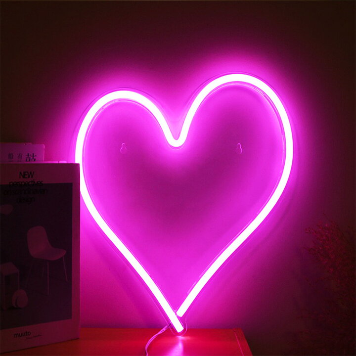 楽天市場】LED ネオンサイン ハート 愛 ラブ Heart クリスマス テレビ 