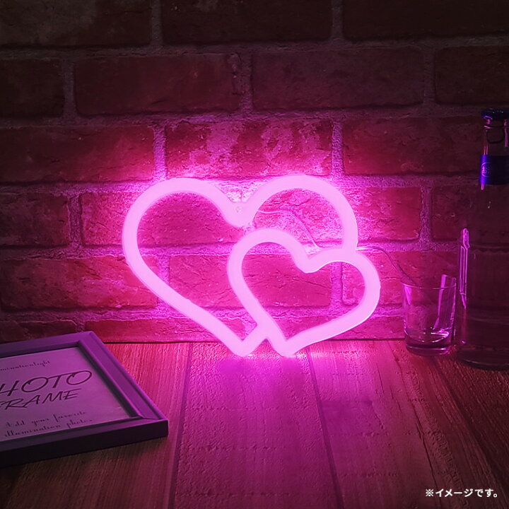 楽天市場】LED ネオンサイン ハート heart ラブ 愛 ハート型 ロング 