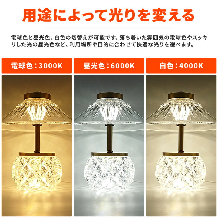 楽天市場】テーブルランプ インテリアライト アクリル クリスタル LED 