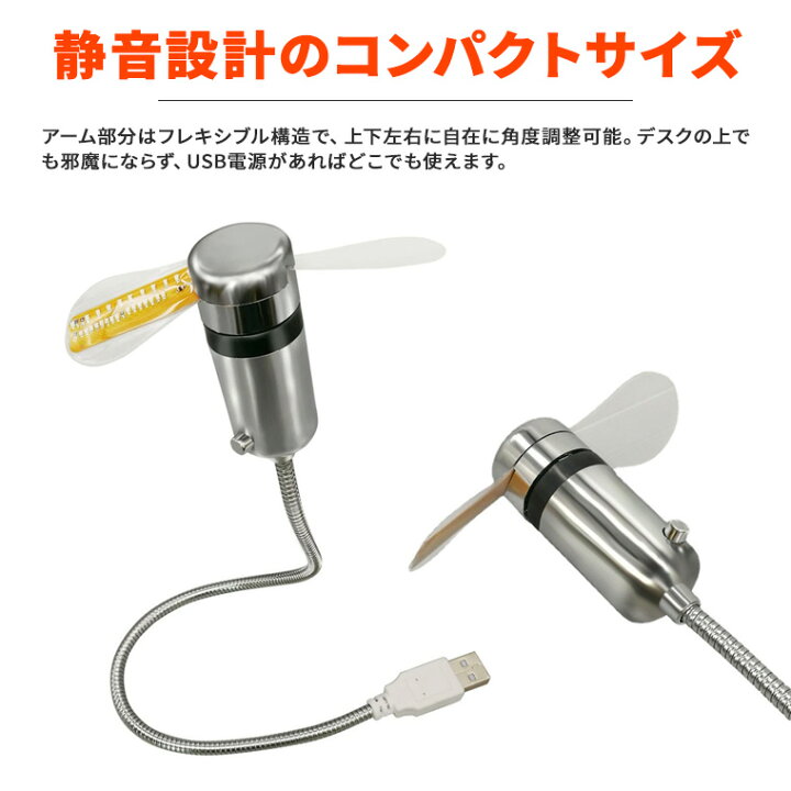 楽天市場】【時計&温度表示】卓上USBファン LEDクロック付 デジタル 