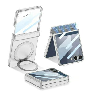 Galaxy Z Flip7 �p �P�[�X 360�x��]�X�^���h MagSafe �M�����N�V�[ zflip7 �J�o�[ ���C�����X�[�d �����O �g�уP�[�X z Samsung �}�O�Z�[�t�Ή�
