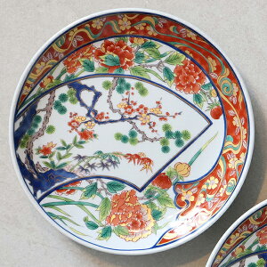 【送料無料】有田焼 扇割松竹梅7寸皿 33-174