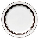 ストーン 業務用 【 スノートンボーダー 9吋ミート 】 ホテル レストラン カフェ 食器 ミート 陶磁器 磁器 カネスズ 美濃焼 丸 洋食 ミート皿 茶 ブラウン 色 ライン 丸皿 プレート リム リム皿 大皿 おしゃれ 9吋