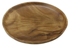 木製品 アカシア 30cm丸プレート 業務用 ステーキ皿 焼肉皿 木のお皿 大盛皿 キッチン雑貨