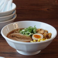 ラーメン どんぶり 白20.5cmけずりラーメン 　単品【アウトレット込み】丼 ドンブリ 丼ぶり 麺鉢 ラーメ…