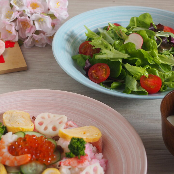 楽天市場 ちらし寿司 皿 花の舞 波の舞 リップル 7 5寸皿 23 7cm 和食器 ピンク ブルー 青 桜 桃色 水色 かわいい 春 おしゃれ 皿 お皿 食器 おさら サクラ テーブルウェア器彩人うつわさいと