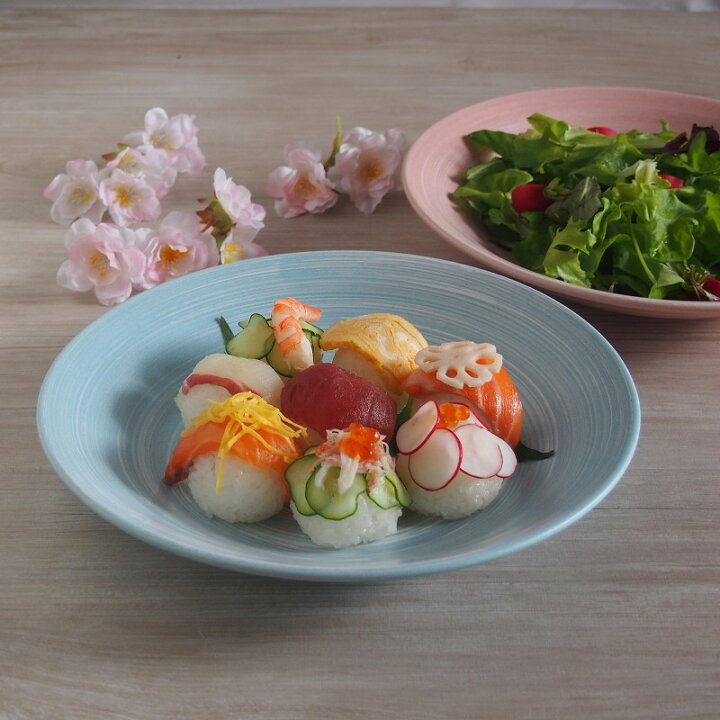 楽天市場 ちらし寿司 皿 花の舞 波の舞 リップル 8 5寸皿 25 7cm 和食器 ピンク ブルー 青 桜 桃色 水色 かわいい 春 おしゃれ 皿 お皿 食器 おさら サクラ テーブルウェア器彩人うつわさいと