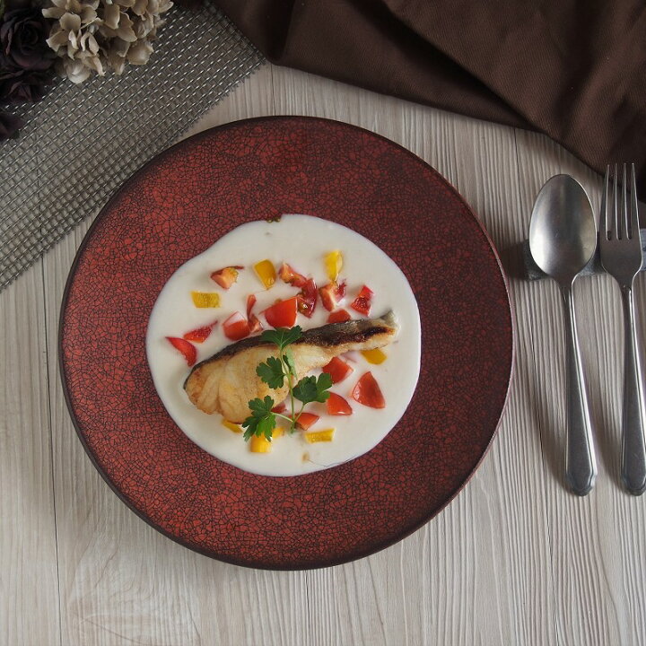 楽天市場 プレート 皿 茜縅 27 5cm ディナープレート 赤 赤い皿 朱色 丸皿 和柄 洋食器 おしゃれ オシャレ 食洗機対応 食器 業務用 ディナー皿 お皿 テーブルウェア器彩人うつわさいと