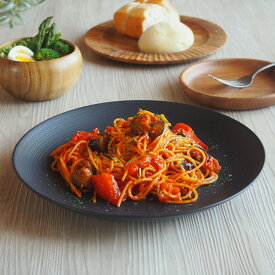 パスタ皿 ナイトストリーム 25.5cmクープ皿 パスタ 丸皿 黒 黒い皿 ブラック black ランチ レストラン カフェ カフェ風食器 高級感 イタリアン フレンチ かっこいい 高級パスタ皿 シンプル 食べやすい