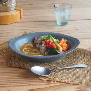 カレー皿 インバリ カレーボウル 24cm 楕円 グレー/オリーブ/プラム/スカイブルー おしゃれ オシャレ カフェ カレーライス グリーン パープル 灰色 緑 紫 青 カフェ風 オーバル ベーカー
