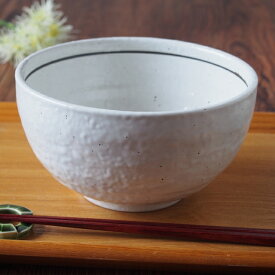 どんぶり うどん 粉引 ライン 石目 55丼 白 ホワイト そば うどん丼 丼 大き目 大盛り 親子丼、かつ丼、牛丼