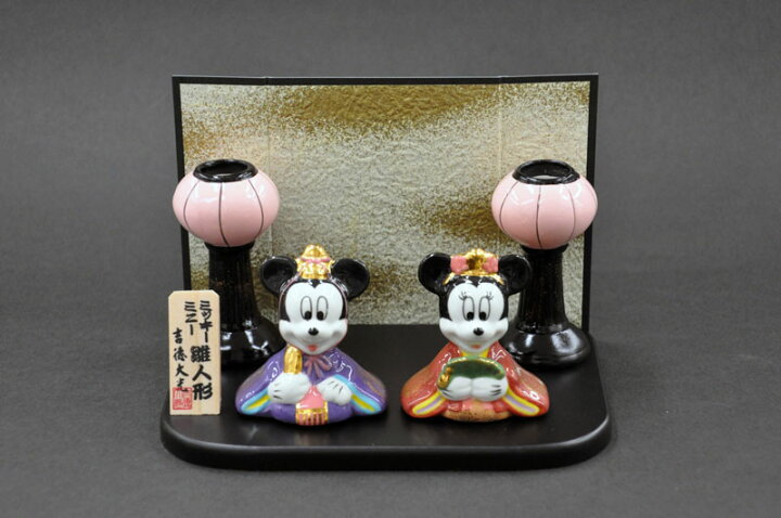 楽天市場】ディズニー(Disney) 雛人形ミッキー＆ミニー陶器製  