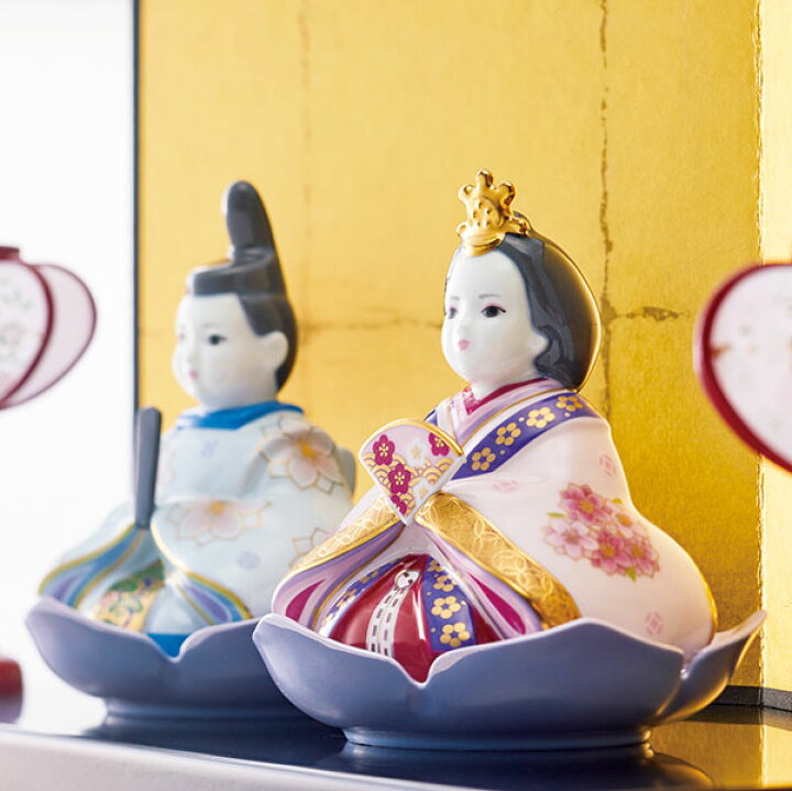 楽天市場】ノリタケ 〜Noritake〜置物 歳時記 ひな人形（金屏風 