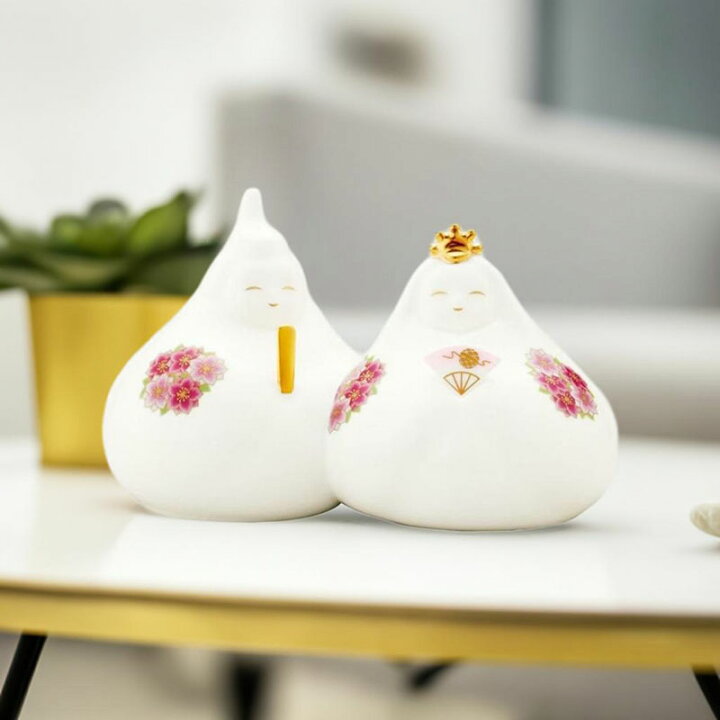 楽天市場】ノリタケ 〜Noritake〜置物 歳時記飾り ひな人形（小） 桃の 