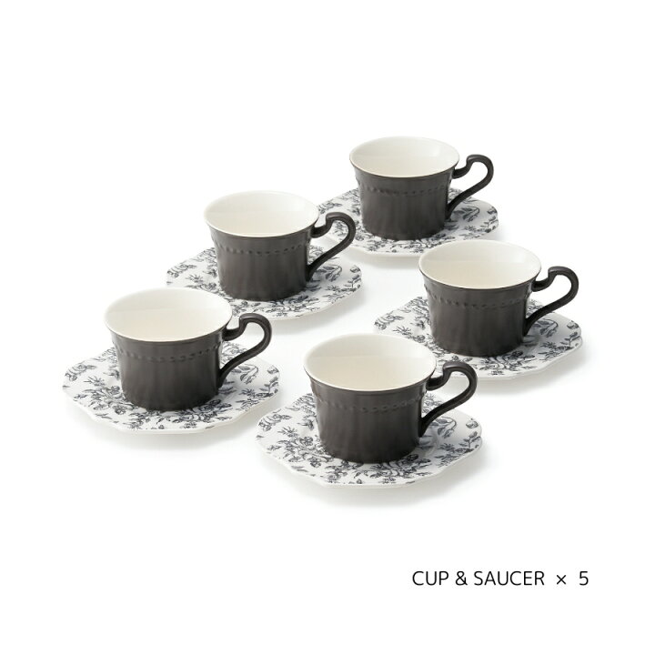 楽天市場】カップ＆ソーサー 5客セット 250ml 食器セット コーヒー 
