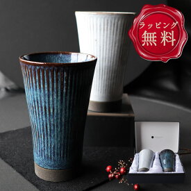 タンブラー ペア 2024 カービングカップ セット 食器セット おしゃれ 陶器 日本製 箱入り 結婚祝い 誕生日