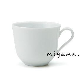 【深山】コーヒーカップ 150cc 白磁 プルー