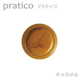 食器 おしゃれ 取皿 pratico プラティコ 16プレート キャラメル すくいやすい 収納しやすい 日本製