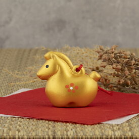 2026年 干支 馬 うま 開運 金午福鈴 特小 置物 置き物 コンパクト 正月飾り 個箱入り 102