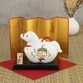 2026年 干支 馬 うま 開運 松竹梅午福鈴 大 置物 置き物 コンパクト 正月飾り 個箱入り 105