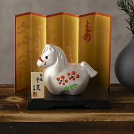 2026年 干支 馬 うま 開運 福午 ラインストーン 置物 置き物 コンパクト 正月飾り 個箱入り 154
