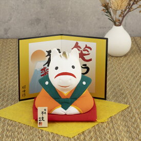 2026年 干支 馬 うま 開運 福助午 置物 置き物 コンパクト 正月飾り 個箱入り 159