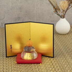 2026年 干支 馬 うま 開運 瑠璃お鏡餅 置物 置き物 コンパクト 正月飾り 個箱入り S08