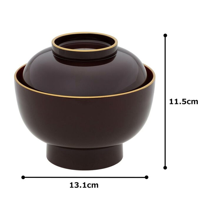 楽天市場】山中塗り 雑煮碗 汁椀 蓋付き 大きめ 大名 朱渕金塗 400ml 