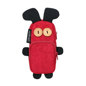 ペンケース 小学生 中学生 筆箱 うさぎ ウサギ ぬいぐるみ 女の子 スマホケース 化粧ポーチ ポケット レッド