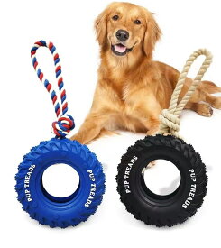 【楽天スーパーSALE10%OFF】犬 おもちゃ 犬用 噛む おもちゃ ゴム タイヤ 丈夫 歯磨き 壊れにくい 犬のおもちゃ ロープ 引っ張り ストレス解消 運動不足解消 ペット用 知育玩具 中型犬・大型犬に適用