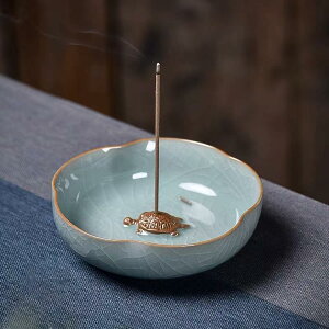 お香立て 線香立て お香皿 陶器製 お香たて お線香立て お香立て オシャレ インセンスホルダー 線香炉 せんこうたて仏壇用 心を落ち着かせてくれる 癒しグッズ ヨガ 瞑想 リラックス(青緑) (